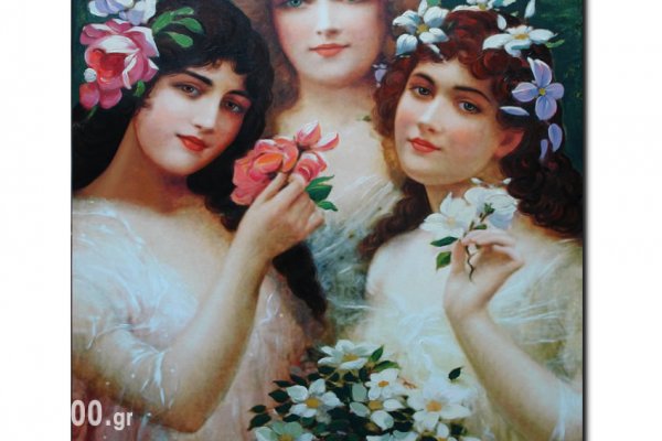 Πίνακες ζωγραφικής The three Graces by Emile Vernon